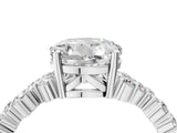 Silver Round Cut Diamond Scattered Round Accent Ring with Prong Setting_10