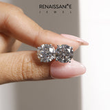 14K White Gold 1.03 Carat E-F VVS-VS Round Diamond Stud Earrings