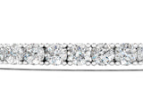 Silver Round Cut Diamond Tennis Bracelet with Box Chain and Four-Prong Setting_1
