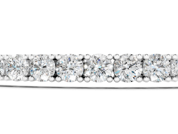 Silver Round Cut Diamond Tennis Bracelet with Box Chain and Four-Prong Setting