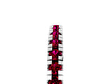 Silver Round Cut Garnet Pavé Set Thin Band_17