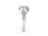 Silver Round Cut Halo Diamond Split Shank Pave Ring_15