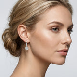 Silver Round Cut Milgrain Bezel Set Leverback Earrings_32