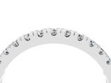 Silver Round Cut Moissanite Pavé Set Thin Band_10