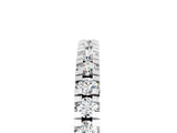 Silver Round Cut Moissanite Pavé Set Thin Band_11