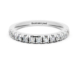 Silver Round Cut Moissanite Pavé Set Thin Band_6