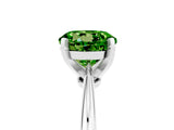 Silver Round Cut Peridot Solitaire Engagement Ring with Classic Band and Four-Prong Setting_17