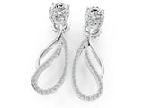 Silver Round Cut Prong Set Diamond Infinity Drop Earrings_14