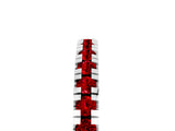 Silver Round Cut Ruby Pavé Set Thin Band_11