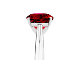 Silver Round Cut Ruby Solitaire Engagement Ring with Cathedral Setting and Four-Prong Mount_17
