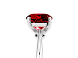 Silver Round Cut Ruby Solitaire Engagement Ring with Classic Band and Four-Prong Setting_17