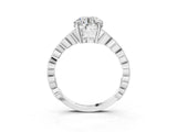 Silver Round Cut Solitaire Diamond Ring with Infinity Twist Band and Four-Prong Setting_40