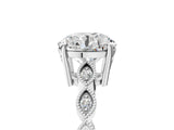 Silver Round Cut Solitaire Diamond Ring with Infinity Twist Band and Four-Prong Setting_42