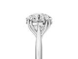 Silver Round Cut Solitaire Diamond Ring with Six-Prong Setting and Classic Band_11
