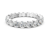 Silver Round Diamond Eternity Band with U-Prong Setting_36