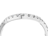 Silver Round Diamond Pavé Curved Wedding Band with Shared Prong Setting_59