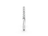 Silver Round Diamond Pavé Half-Eternity Band with Shared Prong Setting_17