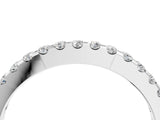 Silver Round Diamond Pavé Half-Eternity Band with Shared Prong Setting_19