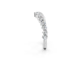 Silver Round Diamond Prong Set Silver Curved Band_17