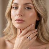 Silver Round Diamond Twisted Infinity Band with Prong Setting_64