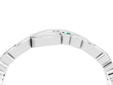Silver Round Green Sapphire Leaf Eternity Band with Bezel Setting_4