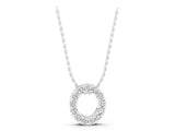 Silver Round Pave Diamond Open Circle Pendant_6