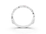 Silver Round Pink Sapphire Leaf Eternity Band with Bezel Setting_3