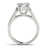 Platinum Fancy Black Oval Cut Solitaire Cathedral Diamond Engagement Ring with Channel-Set Band and Four-Prong Setting