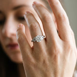 Silver Round Solitaire Marquise Twist Band with Six-Prong Setting_93