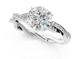 Silver Round Solitaire Twisted Band Pavé Diamond Ring_33