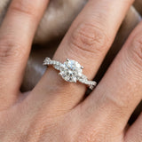 Silver Round Solitaire Twisted Pave Band with Four-Prong Setting_38