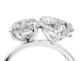 Silver Round and Heart Toi Moi Ring with Prong Setting and Plain Band 4
