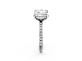 Silver Round and Princess Toi Moi Ring with Prong Setting and Micro Pave Band 2