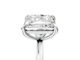 Silver Round and Princess Toi Moi Ring with Prong Setting and Plain Band 5