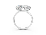 Silver Round and pear toi moi ring 3