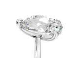Silver Round and pear toi moi ring 5