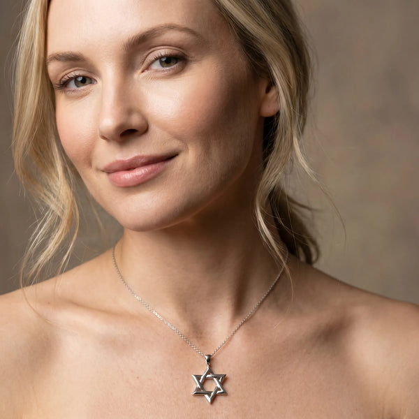 Silver Silver Star of David Pendant
