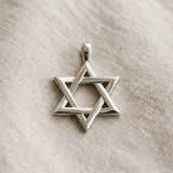 Silver Silver Star of David Pendant