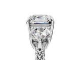 Silver Three-Stone Asscher Cut Cut Milgrain Band Prong Setting Ring_24