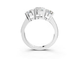 Silver Three-Stone Cushion Cut Diamond Ring with Channel Set Band and Four-Prong Setting_21