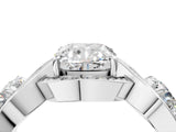 Silver Three-Stone Cushion Cut Diamond Wave Pave Band with Prong Setting_17