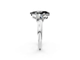 Silver Three-Stone Fancy Black Marquise Cut Cut Diamond Ring with Channel Set Band and Four-Prong Setting_32