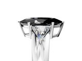 Silver Three-Stone Fancy Black Marquise Cut Cut Diamond Ring with Trillion Side Stones on a Split Shank Band_11