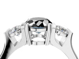 Silver Three-Stone Fancy Black Oval Cut Cut Classic Band Prong Setting Ring_10