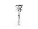 Silver Three-Stone Fancy Black Oval Cut Diamond Channel Set Engagement Ring with Prong Setting_26