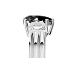 Silver Three-Stone Fancy Black Pear Cut Cut Classic Band Prong Setting Ring_11