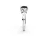 Silver Three-Stone Fancy Black Princess Cut Cut Diamond Ring with Channel Set Band and Four-Prong Setting_26