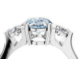 Silver Three-Stone Fancy Blue Oval Cut Cut Classic Band Prong Setting Ring_10