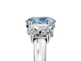 Silver Three-Stone Fancy Blue Oval Cut Cut Diamond Ring with Channel Set Band and Four-Prong Setting_29