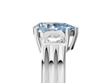 Silver Three-Stone Fancy Blue Pear Cut Cut Classic Band Prong Setting Ring_11